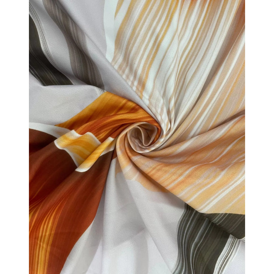 Floral Print Cowl Neck Backless Maxi Dress Apparel and Accessories