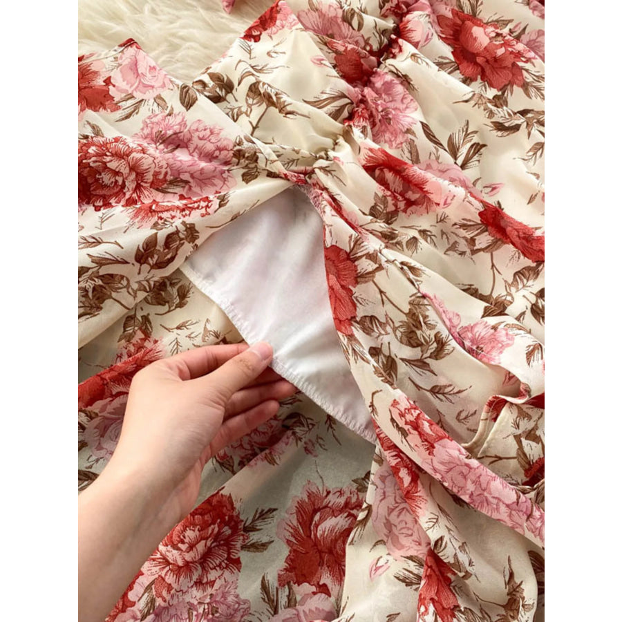 Floral Print Crop Top and Skirt Set Apparel and Accessories