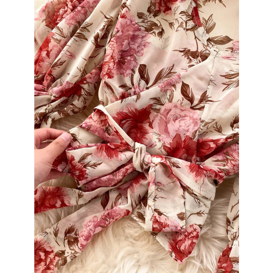 Floral Print Crop Top and Skirt Set Apparel and Accessories