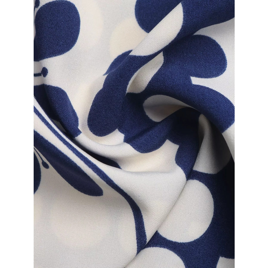 Floral Print Cutout Waist Maxi Dress Apparel and Accessories