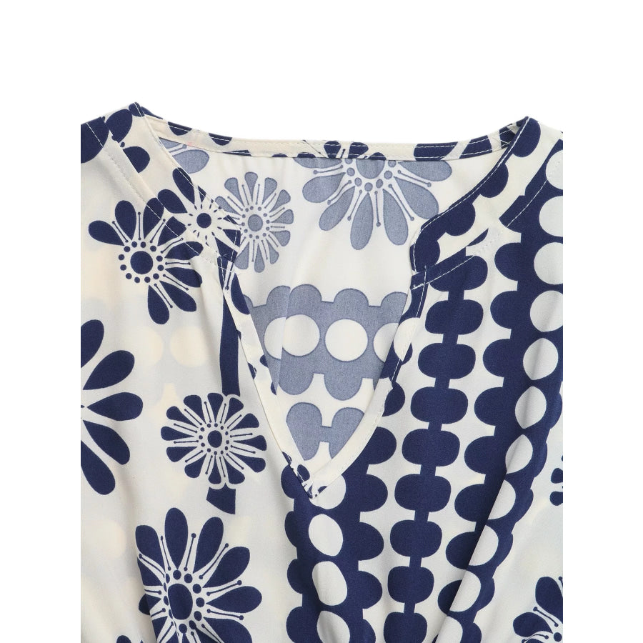 Floral Print Cutout Waist Maxi Dress Apparel and Accessories