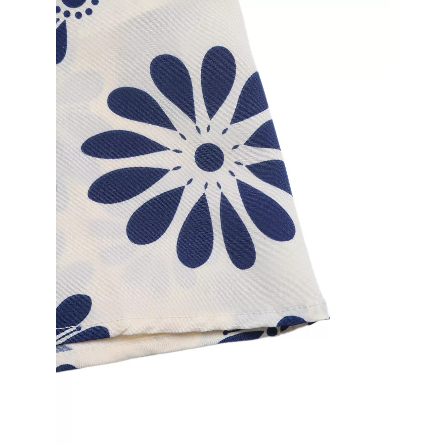 Floral Print Cutout Waist Maxi Dress Apparel and Accessories