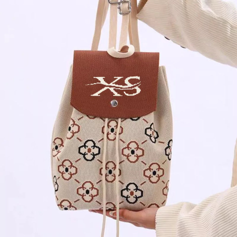 Floral Print Drawstring Backpack Bag Apparel and Accessories