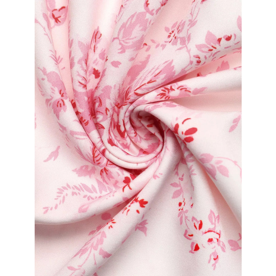 Floral Print Frill Trim Cami Dress Apparel and Accessories