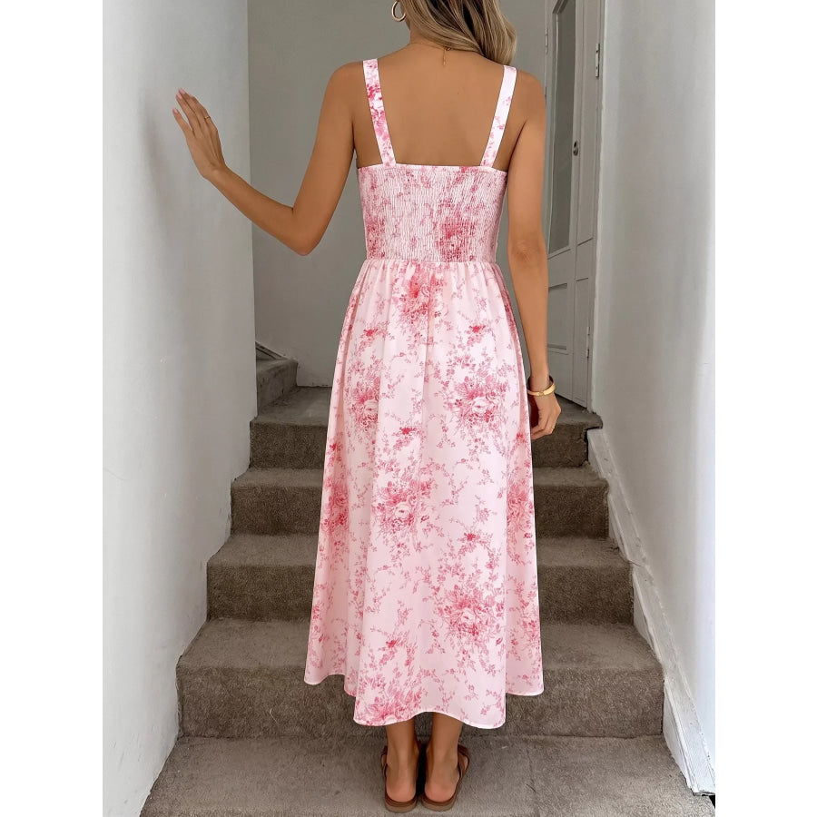 Floral Print Frill Trim Cami Dress Apparel and Accessories