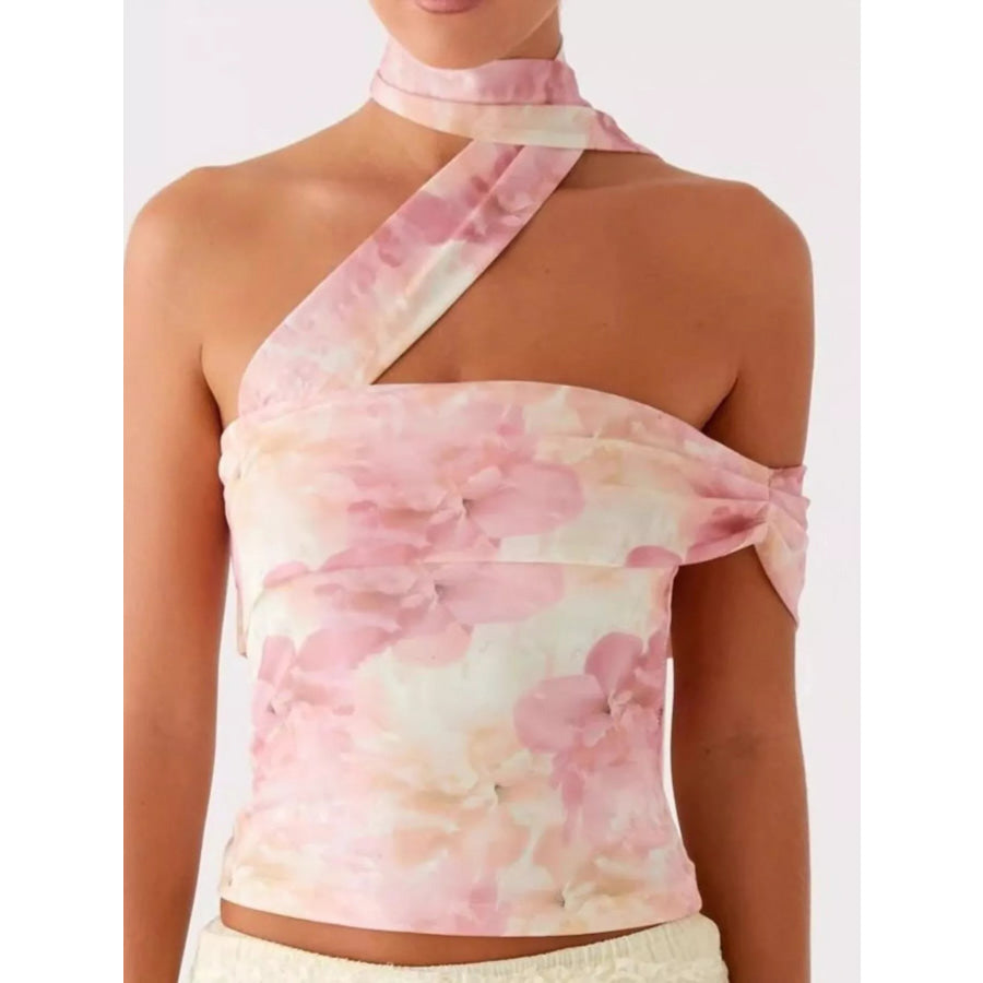 Floral Print Halter Neck Cami Apparel and Accessories