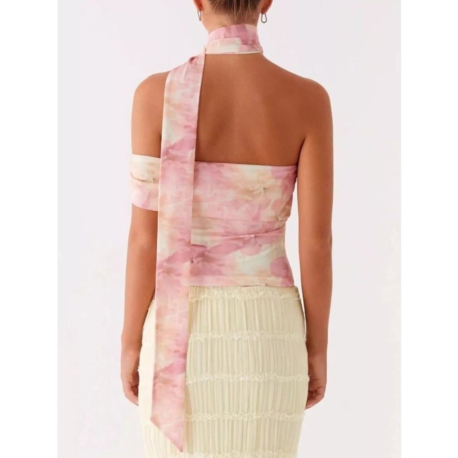 Floral Print Halter Neck Cami Apparel and Accessories