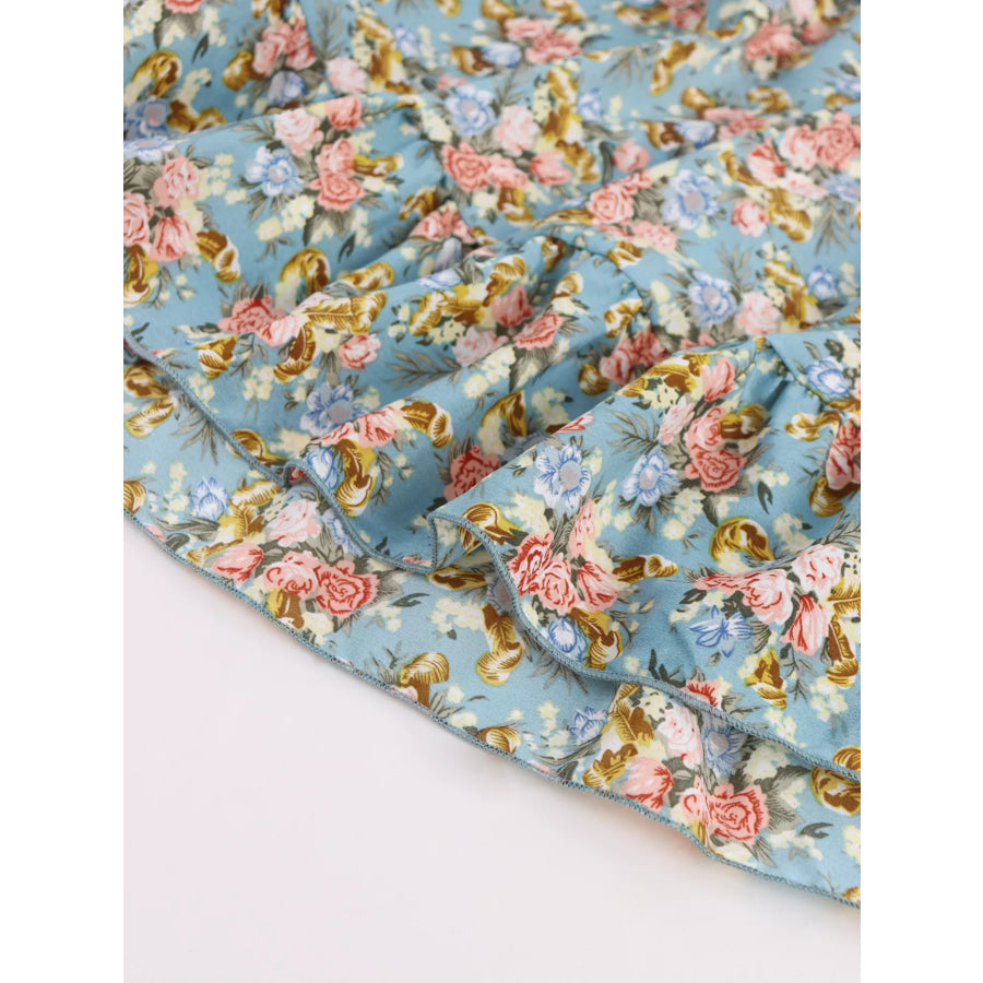 Floral Print Halter Neck Mini Dress Apparel and Accessories