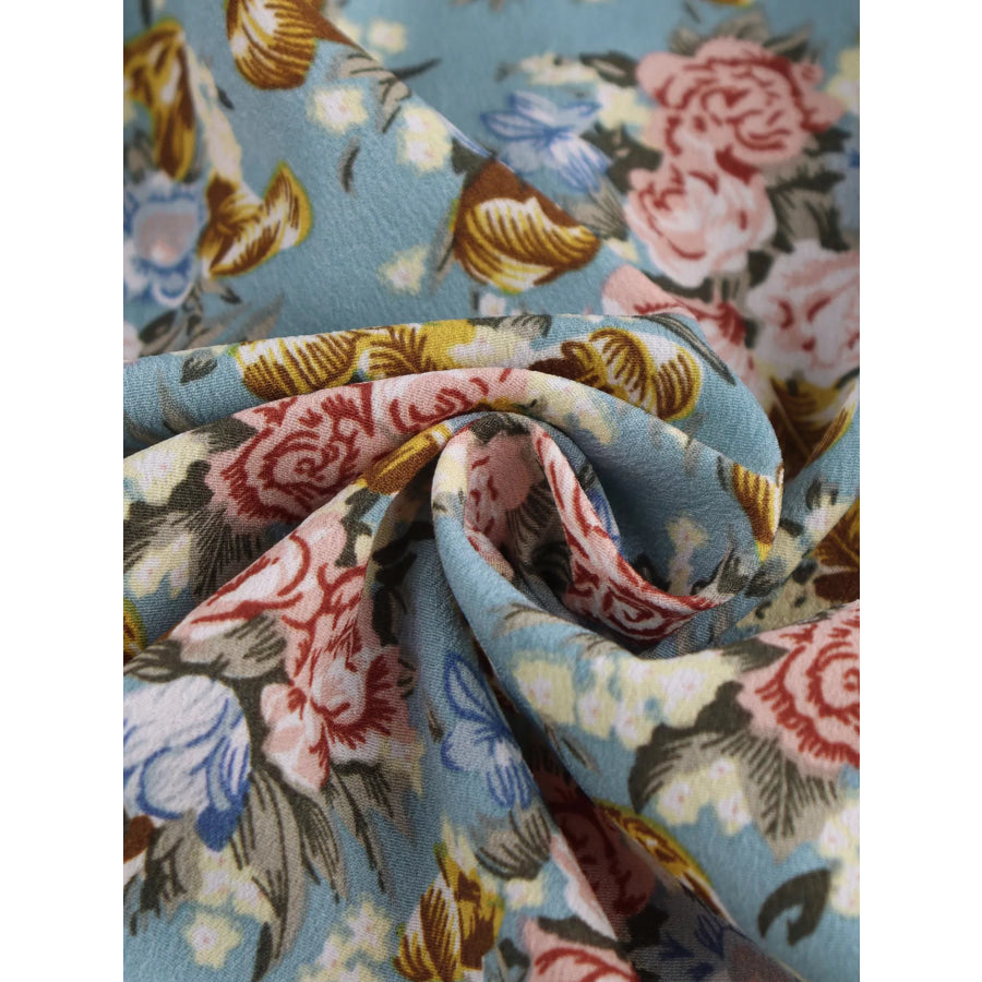 Floral Print Halter Neck Mini Dress Apparel and Accessories