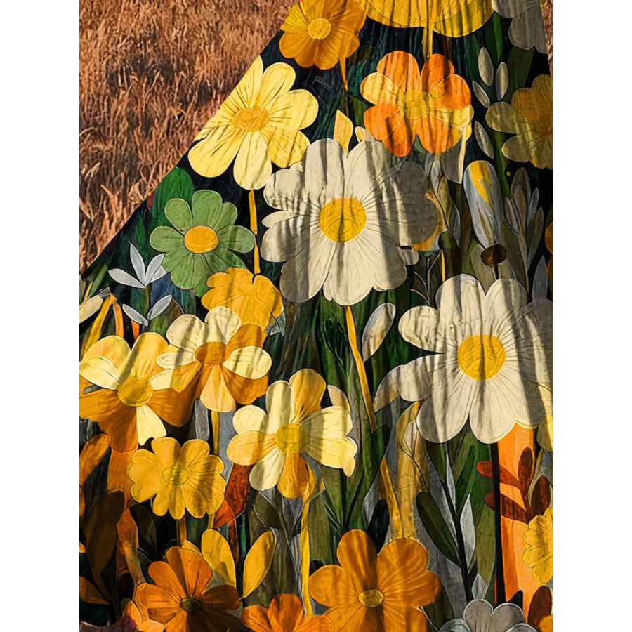 Floral Print High-Waisted Maxi Skirt Apparel and Accessories