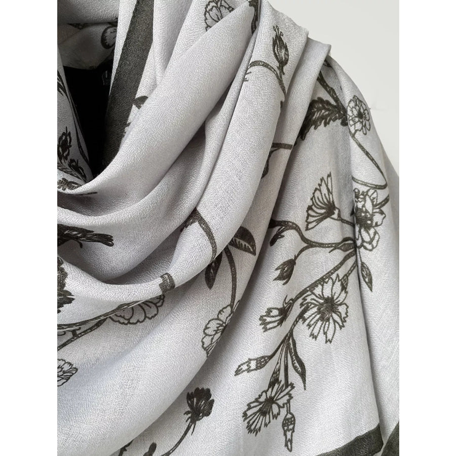 Floral Print Lightweight Scarf Apparel and Accessories