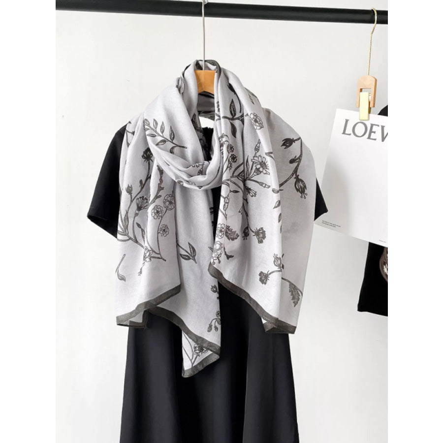 Floral Print Lightweight Scarf Apparel and Accessories