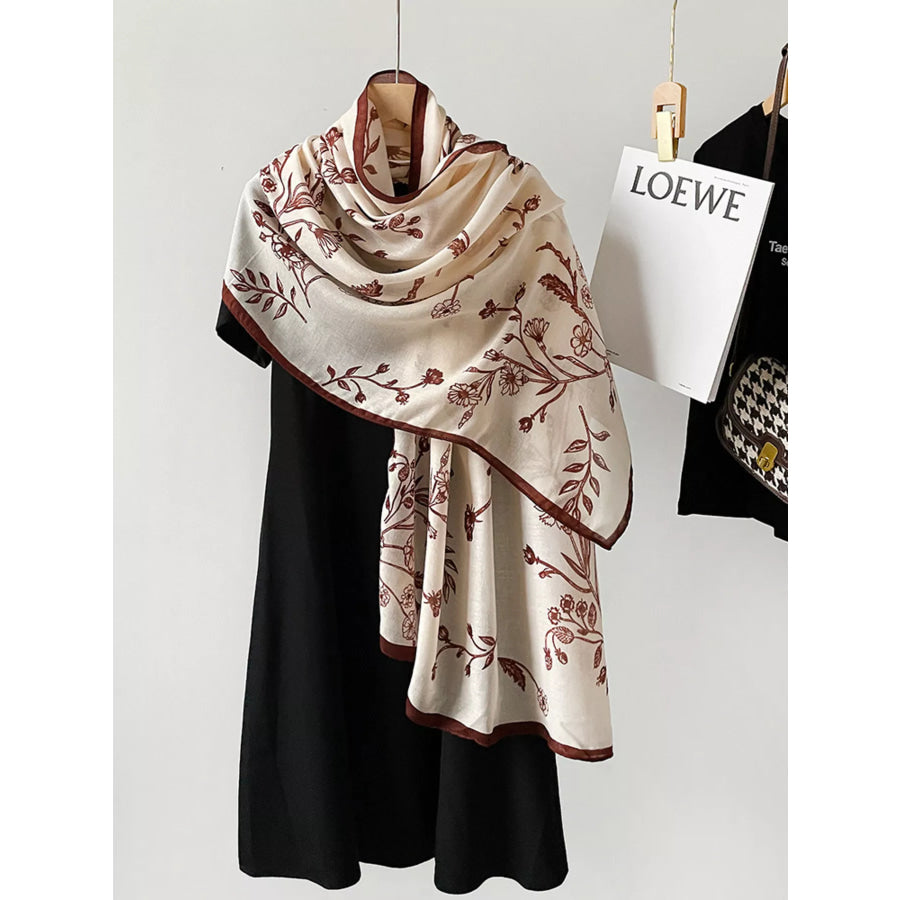 Floral Print Lightweight Scarf Apparel and Accessories