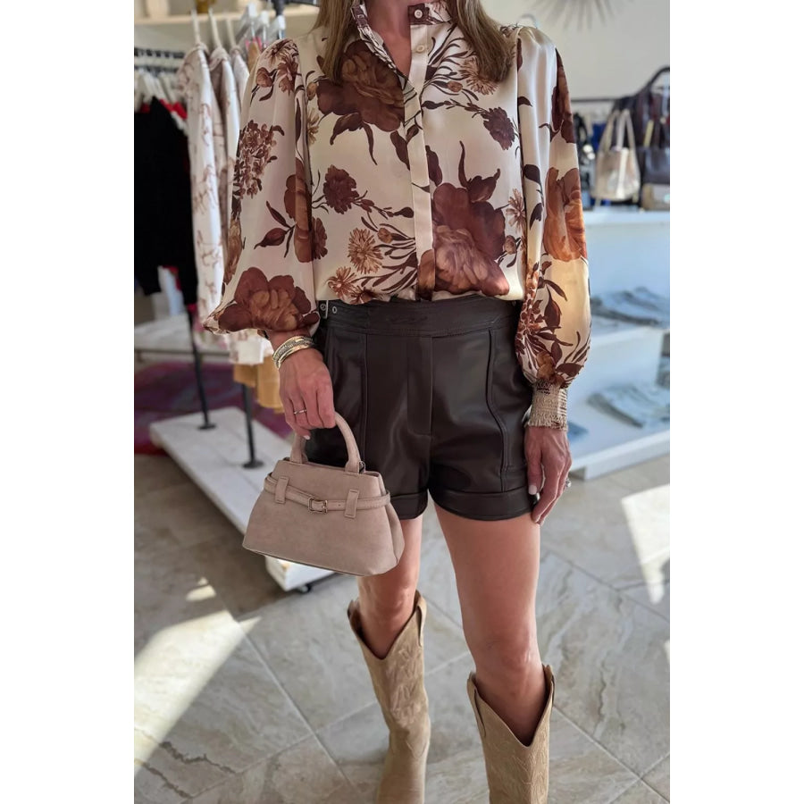 Floral Print Long Sleeve Shirt Apparel and Accessories