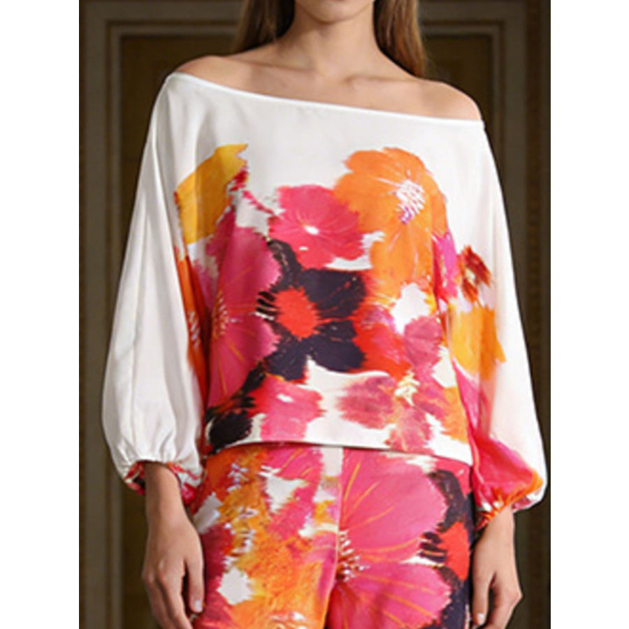 Floral Print Off-Shoulder Top and Pants Set Apparel and Accessories