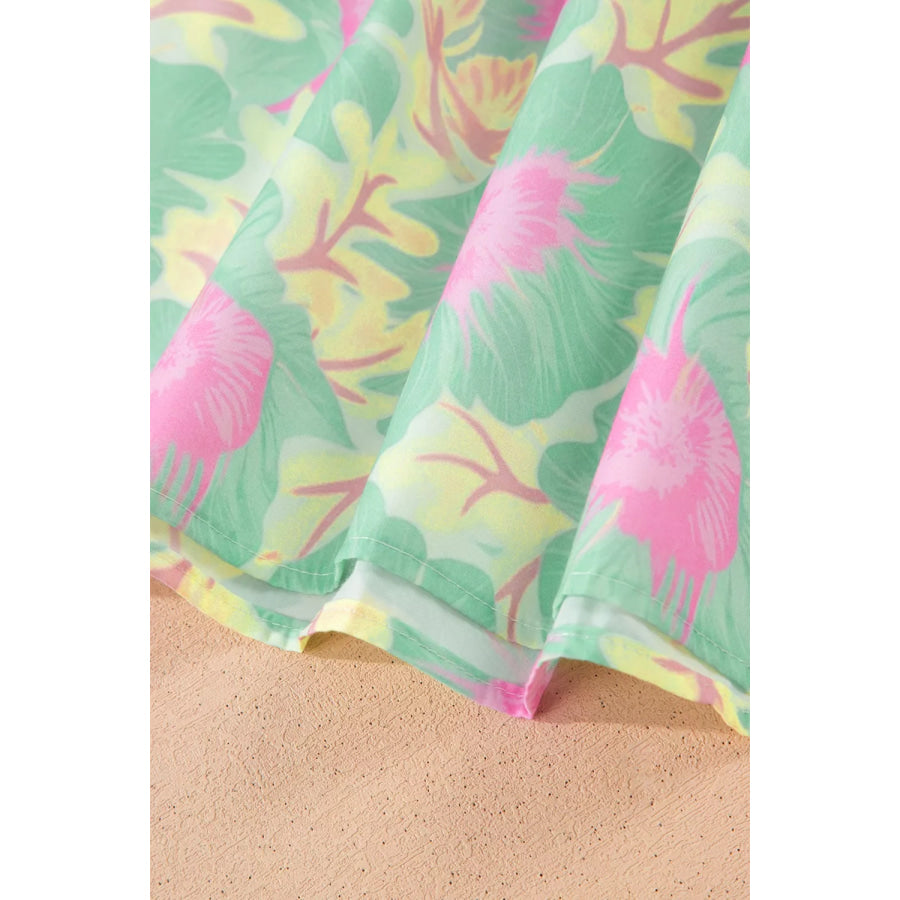Floral Print Puff Sleeve Blouse Apparel and Accessories