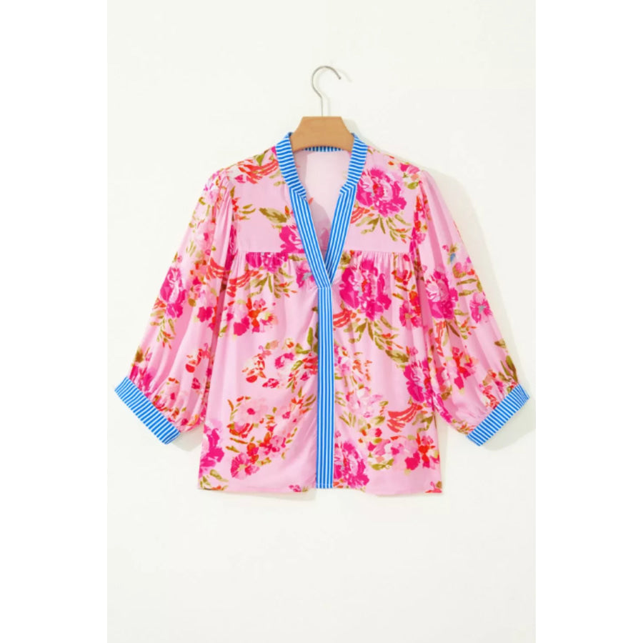 Floral Print Relaxed Fit Blouse Apparel and Accessories