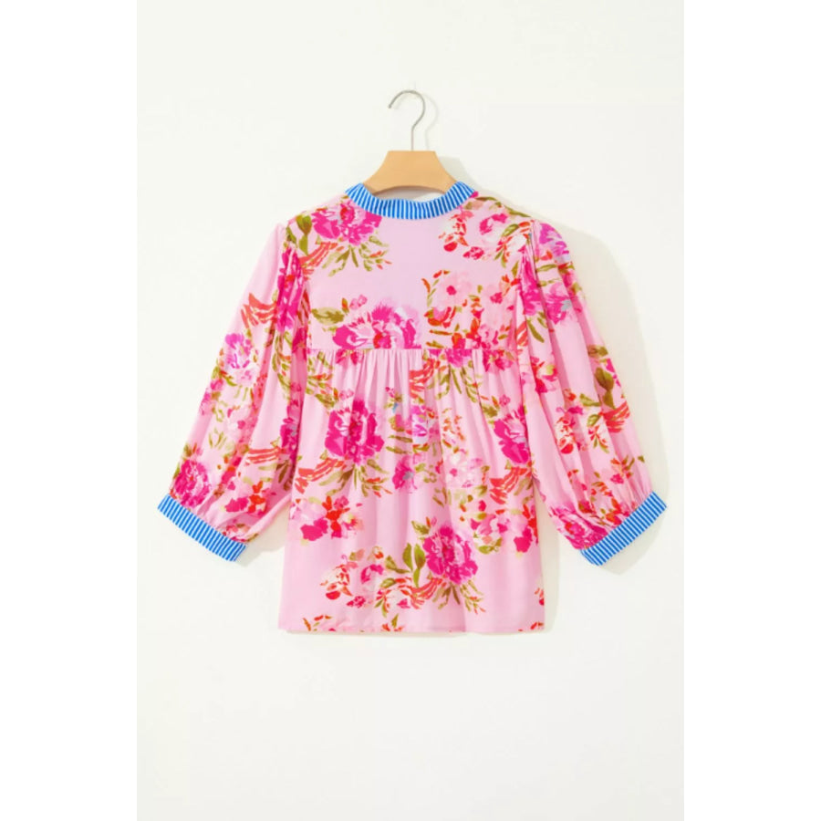 Floral Print Relaxed Fit Blouse Apparel and Accessories