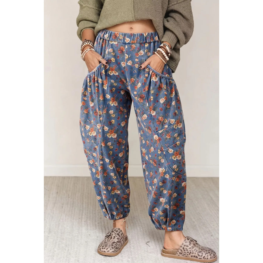 Floral Print Relaxed Fit Jeans Medium / 4 Apparel and Accessories