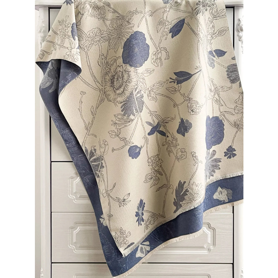 Floral Print Reversible Scarf Apparel and Accessories