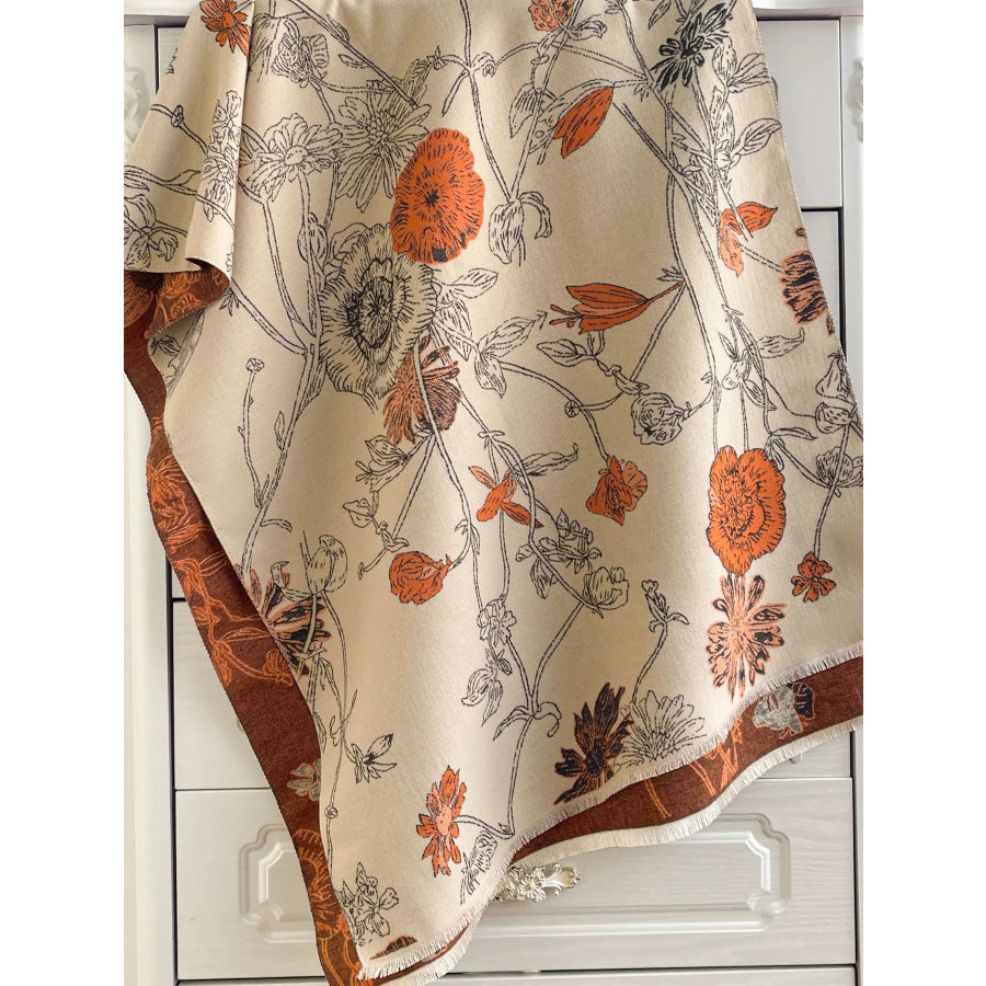 Floral Print Reversible Scarf Apparel and Accessories