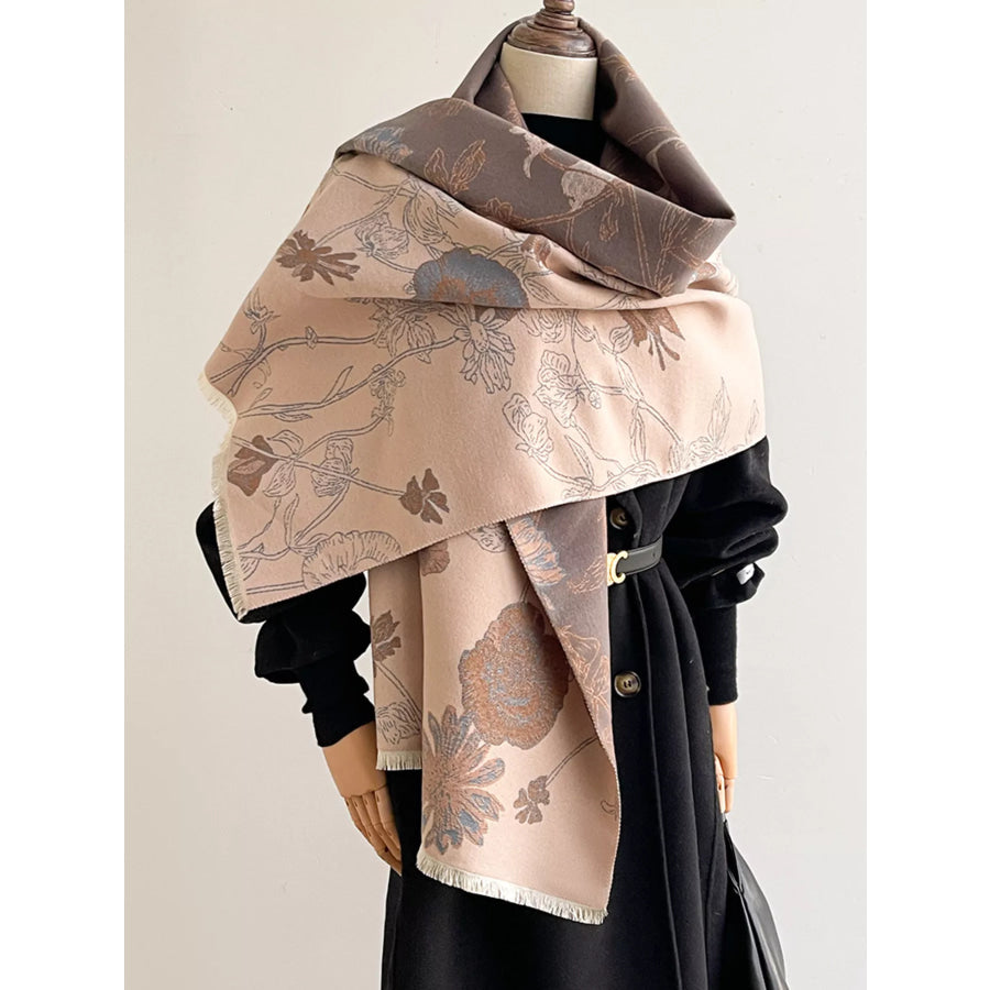 Floral Print Reversible Scarf Apparel and Accessories