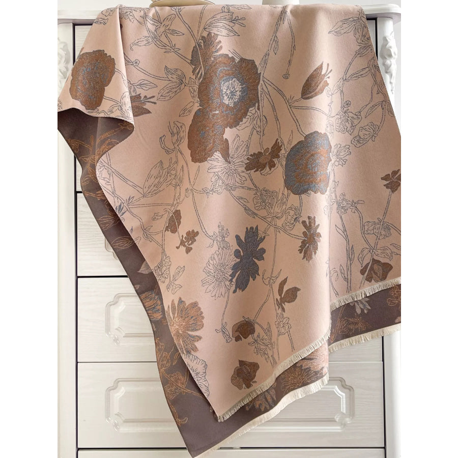 Floral Print Reversible Scarf Apparel and Accessories
