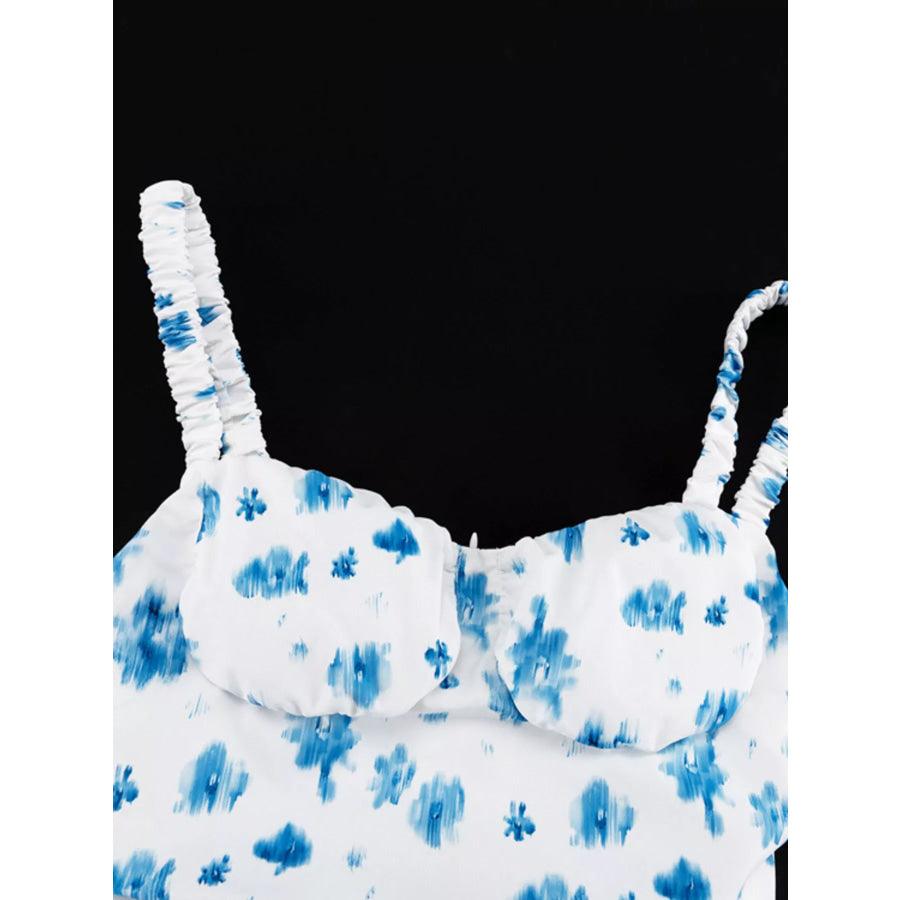 Floral Print Ruffle Hem Tank Apparel and Accessories