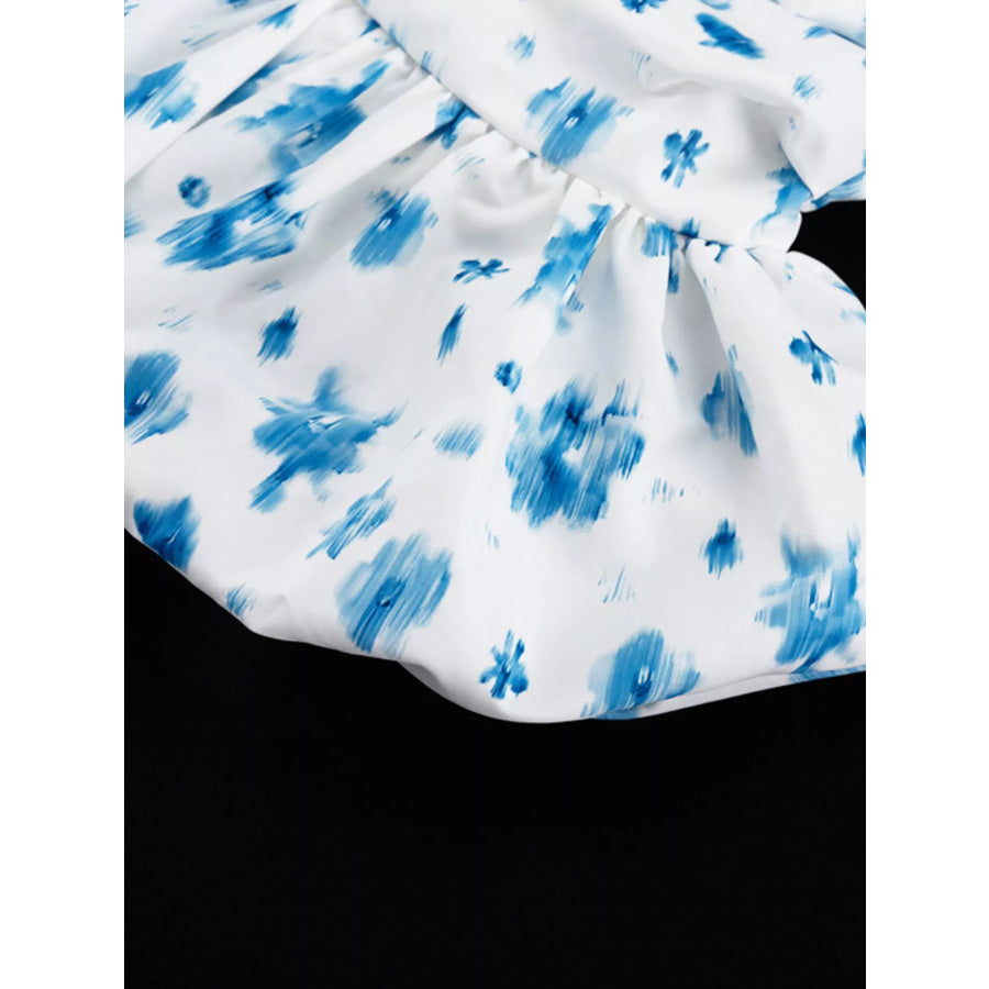 Floral Print Ruffle Hem Tank Apparel and Accessories