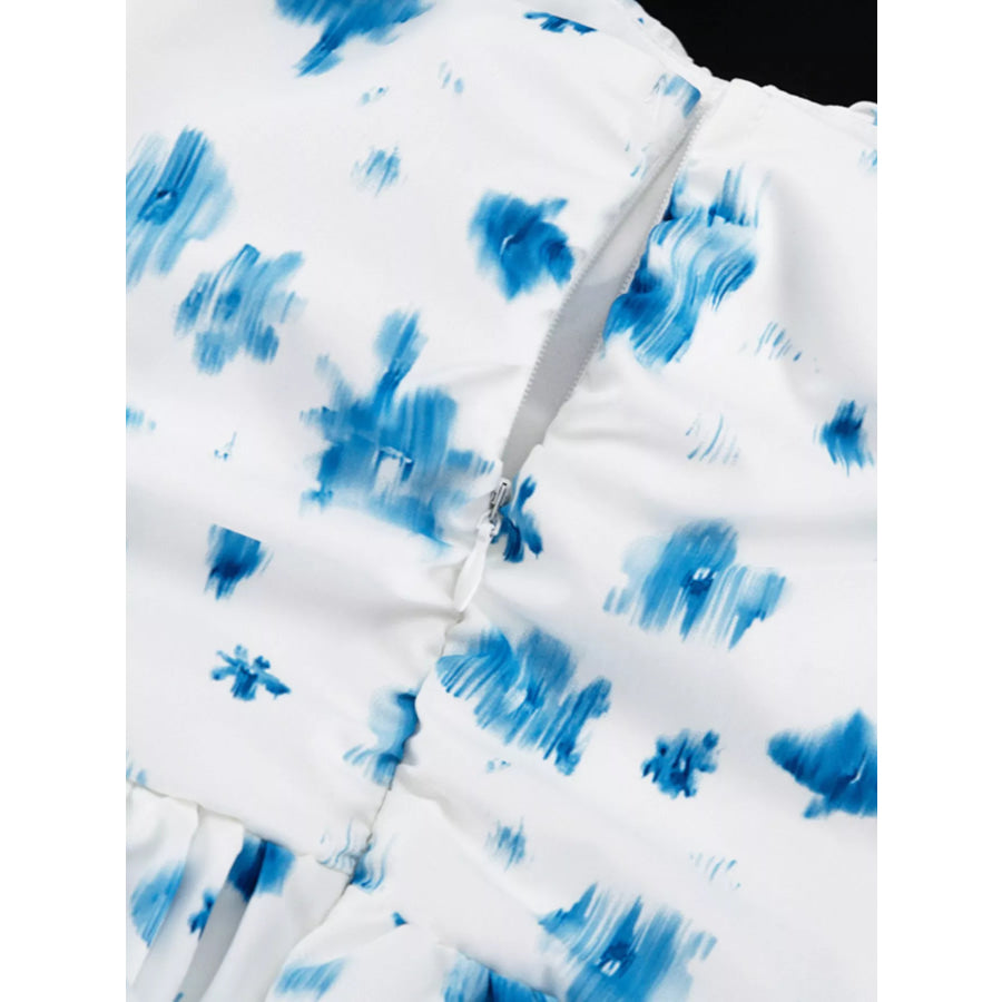 Floral Print Ruffle Hem Tank Apparel and Accessories