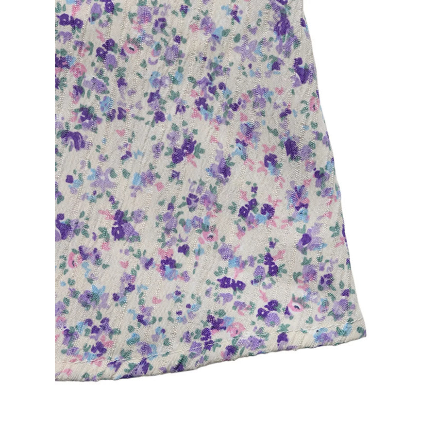 Floral Print Shirred Cami Maxi Dress Apparel and Accessories