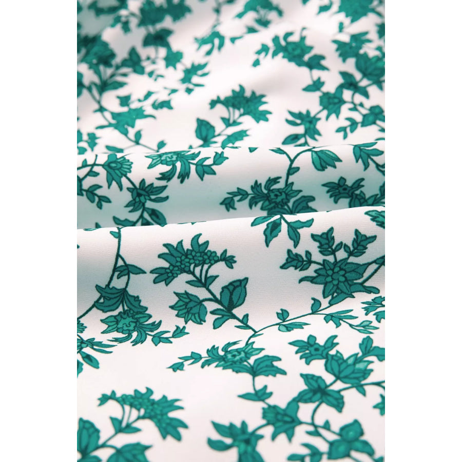 Floral Print Shirred Cami Maxi Dress Apparel and Accessories