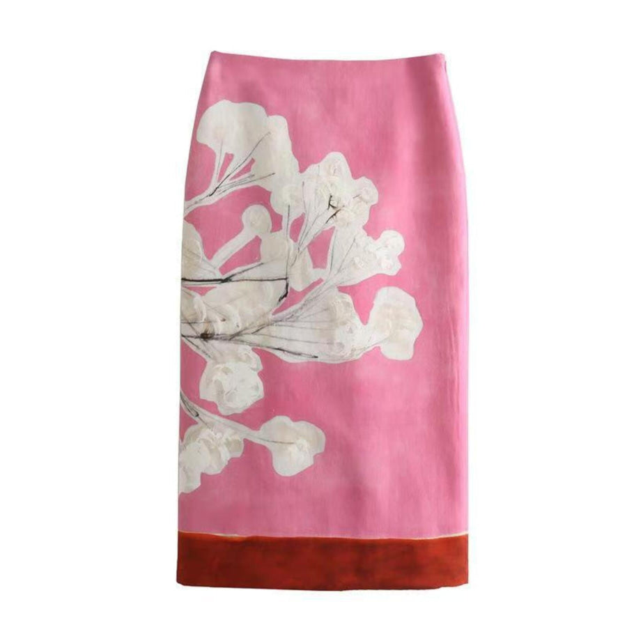 Floral Print Skirt Pink / XS Apparel and Accessories