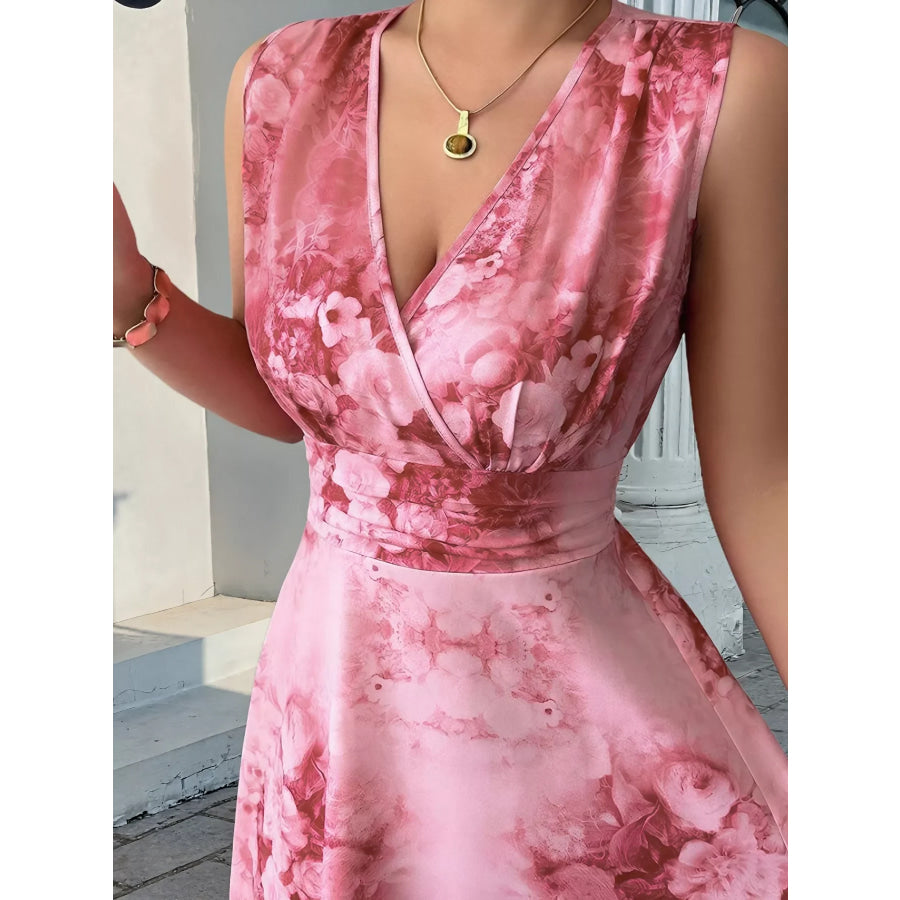 Floral Print Sleeveless Maxi Dress Apparel and Accessories