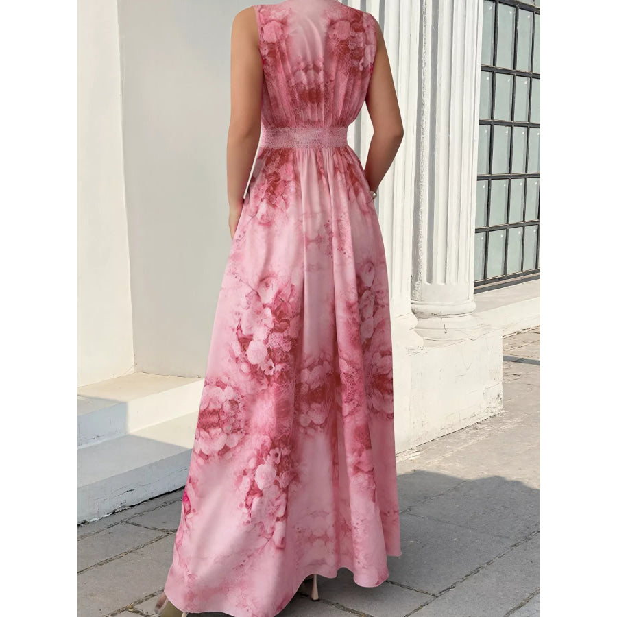 Floral Print Sleeveless Maxi Dress Apparel and Accessories
