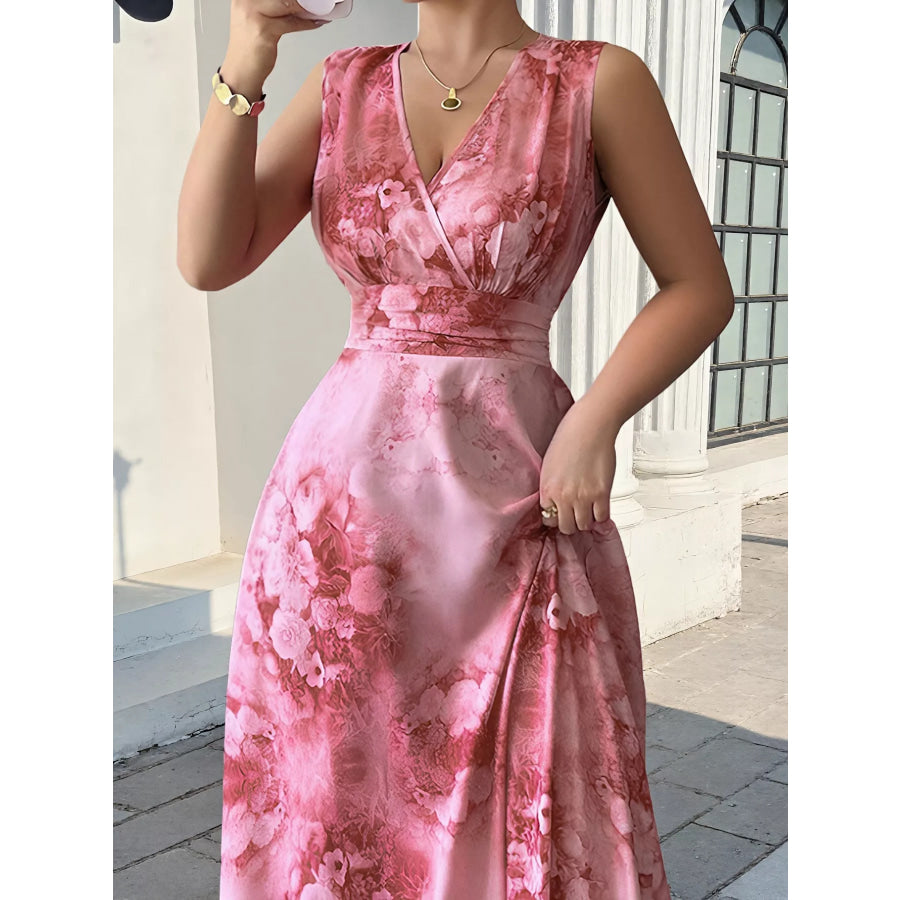 Floral Print Sleeveless Maxi Dress Apparel and Accessories
