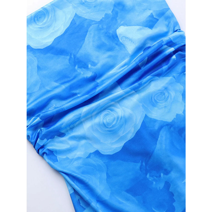 Floral Print Spaghetti Strap Maxi Cami Dress Apparel and Accessories