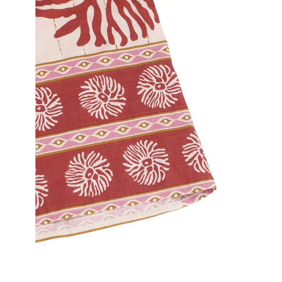 Floral Print Strapless Wide Leg Jumpsuit Apparel and Accessories