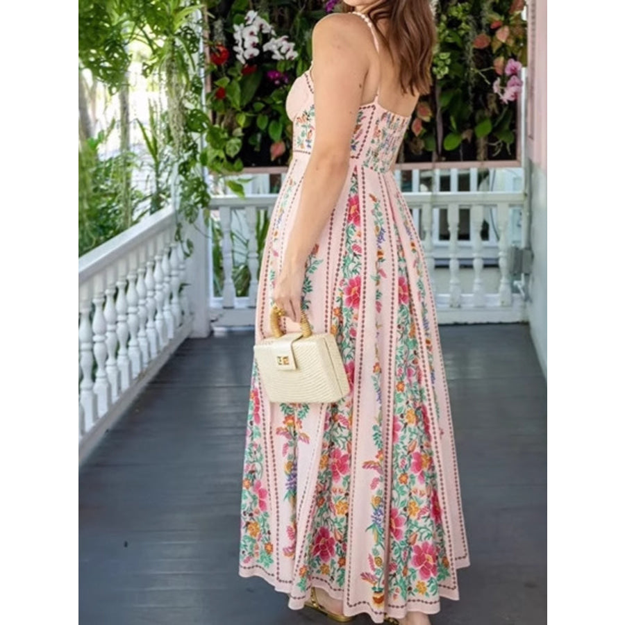 Floral Print Sweetheart Neck Cami Dress Apparel and Accessories