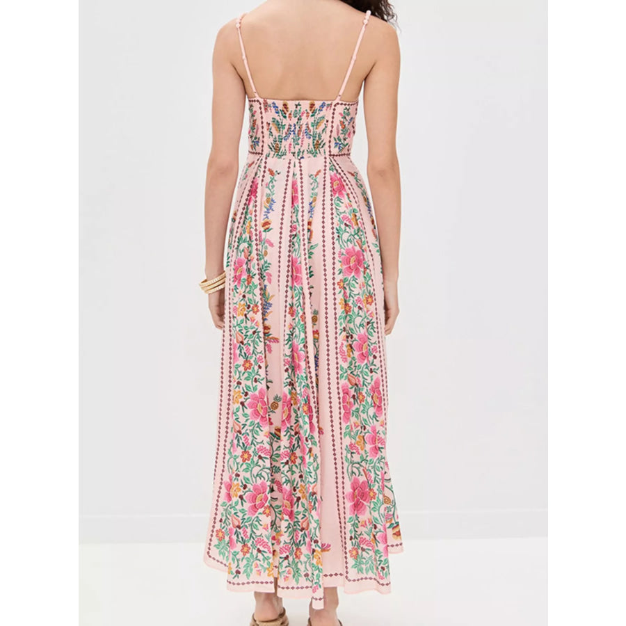 Floral Print Sweetheart Neck Dress Apparel and Accessories