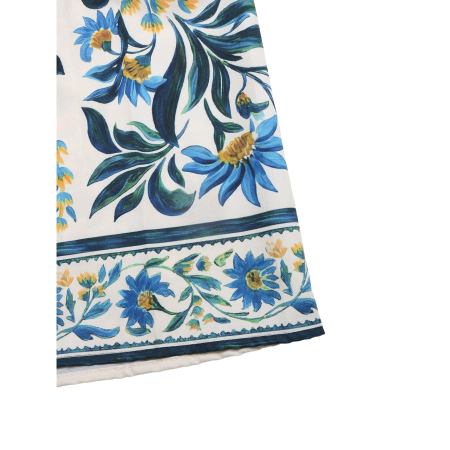 Floral Print Sweetheart Neck Maxi Dress Apparel and Accessories