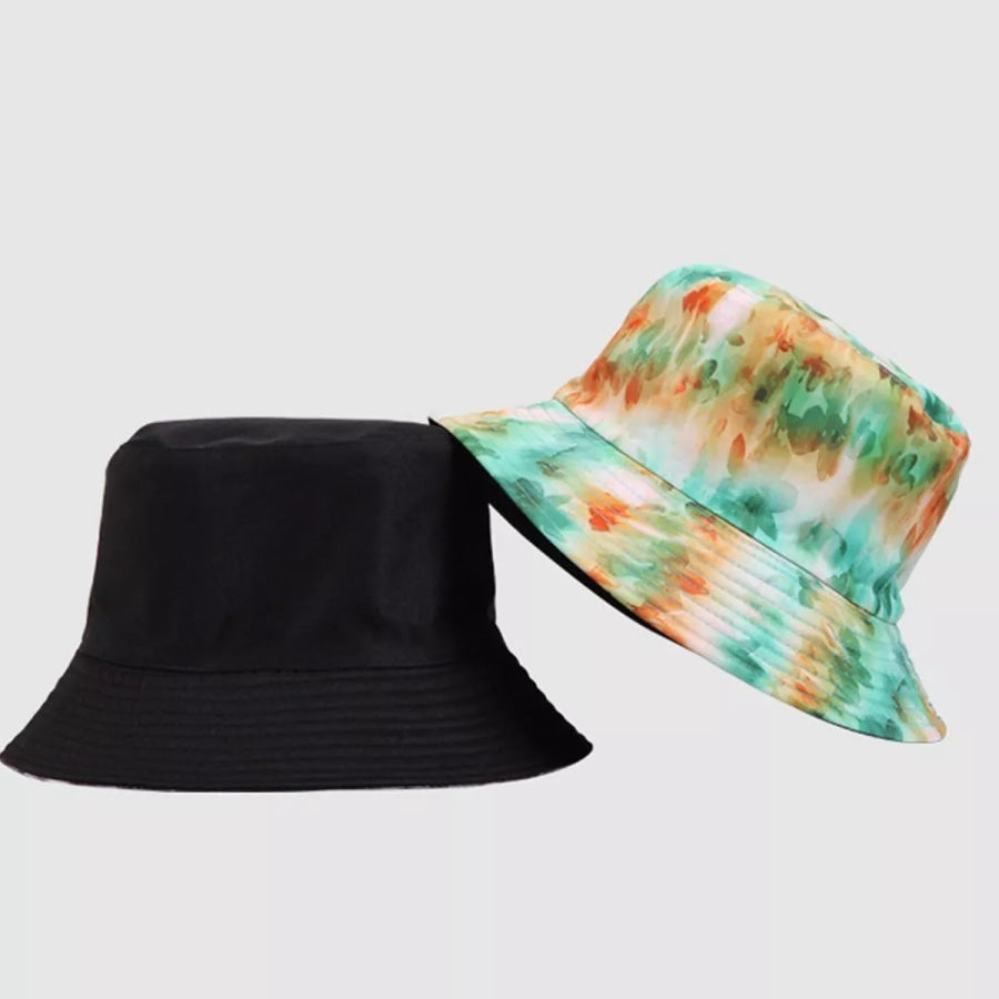 Floral Print Tie-Dye Bucket Hat Apparel and Accessories