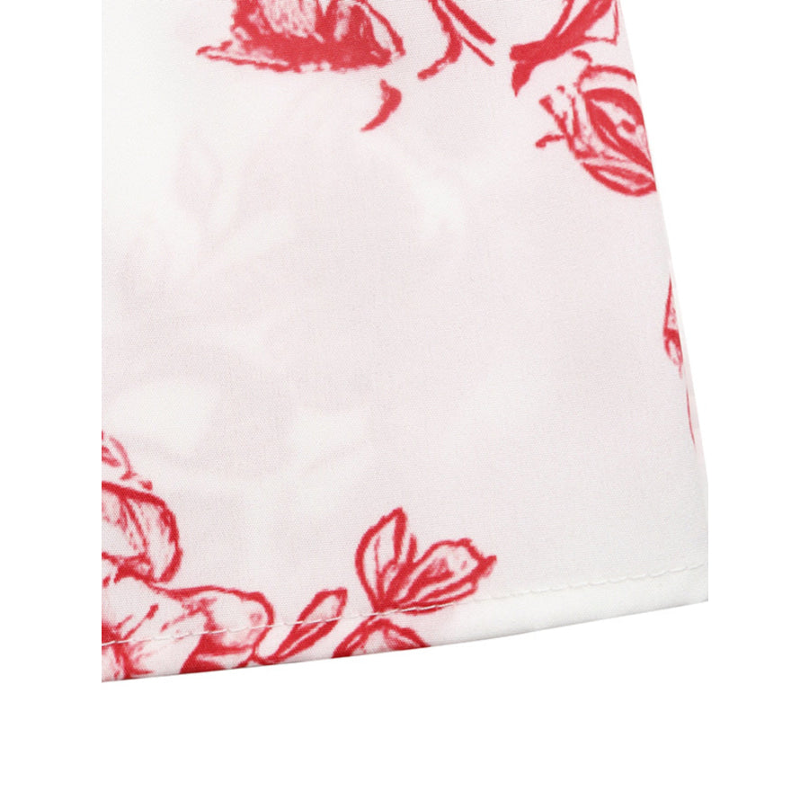 Floral Print Tie Strap Maxi Dress Apparel and Accessories