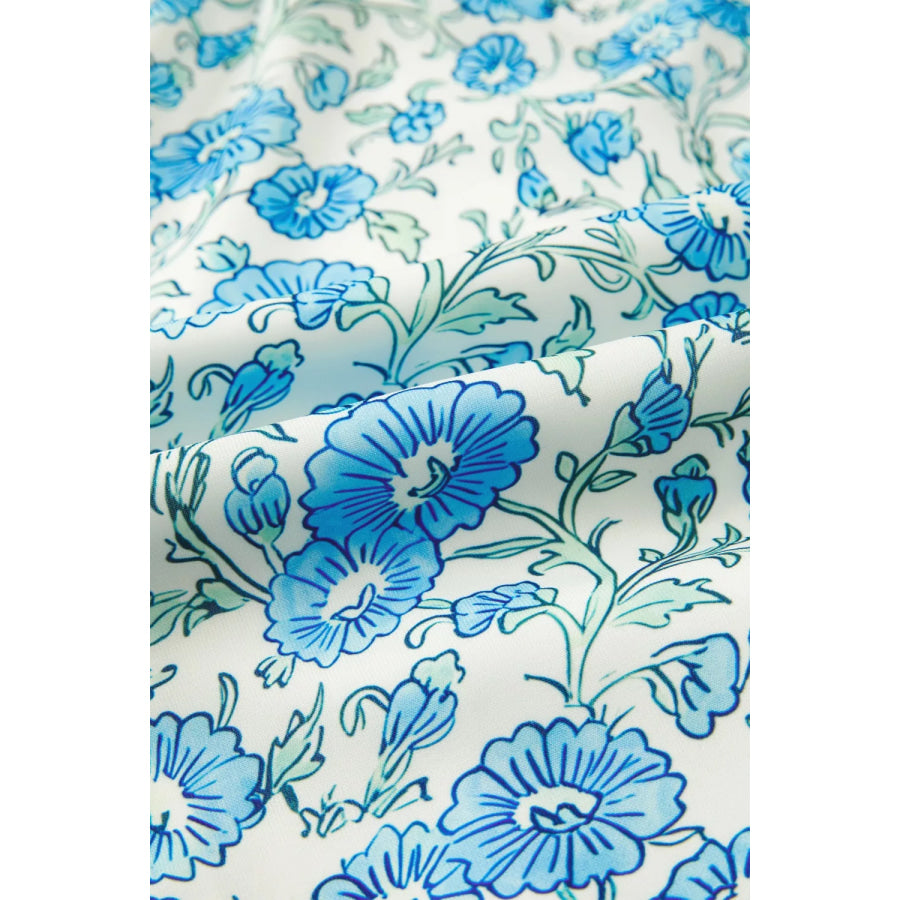 Floral Print Tie-Strap Mini Dress Apparel and Accessories