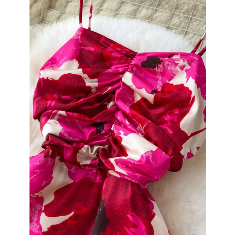 Floral Print Tiered Cami Dress Apparel and Accessories