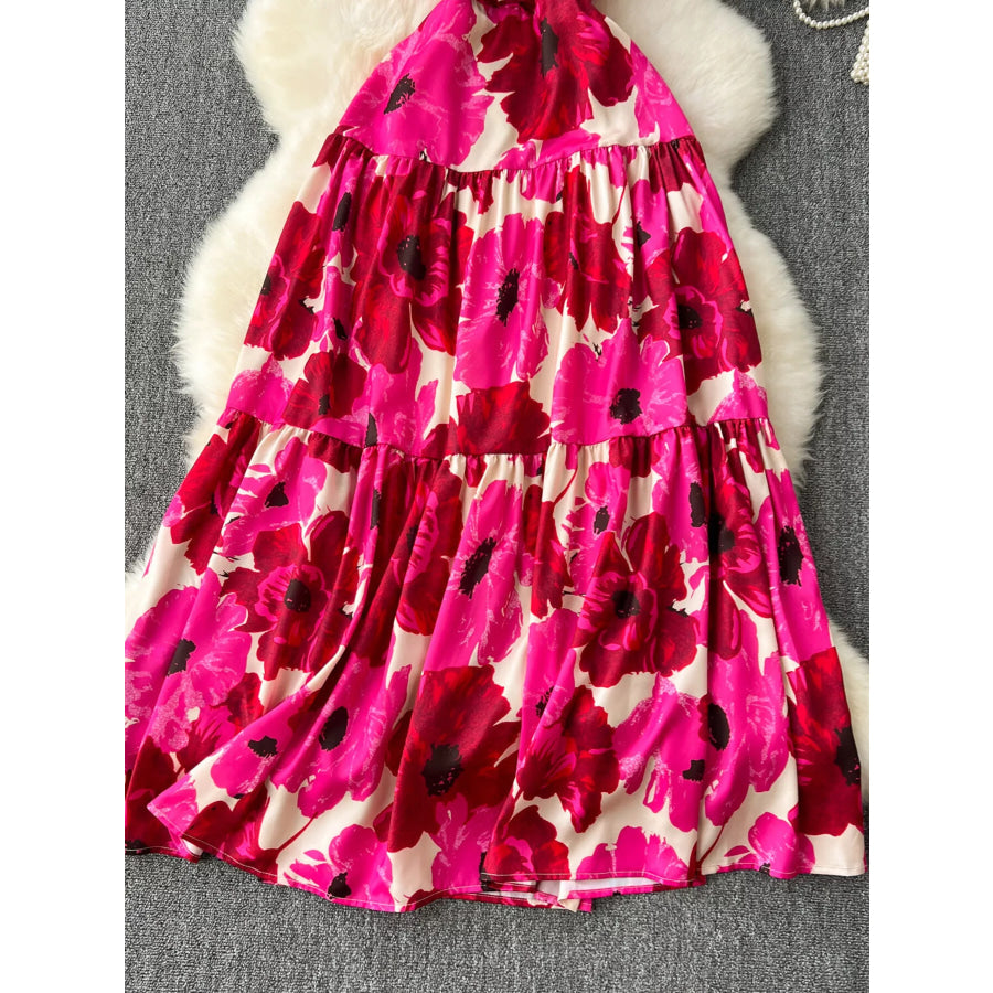 Floral Print Tiered Cami Dress Apparel and Accessories