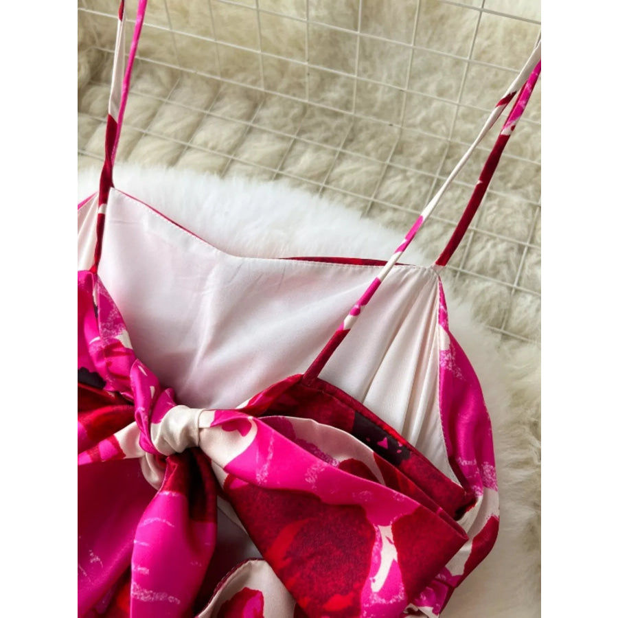 Floral Print Tiered Cami Dress Apparel and Accessories