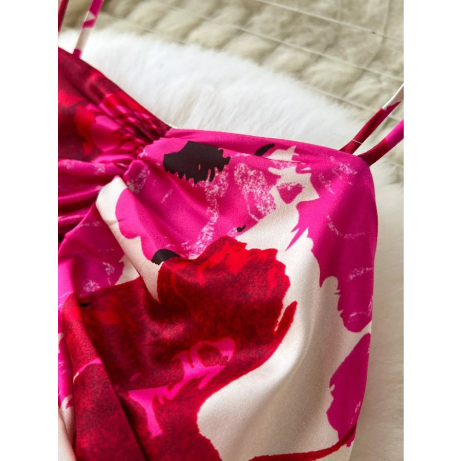 Floral Print Tiered Cami Dress Apparel and Accessories