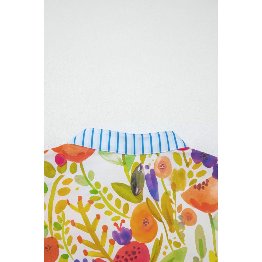 Floral Print Tiered Mini Dress Apparel and Accessories