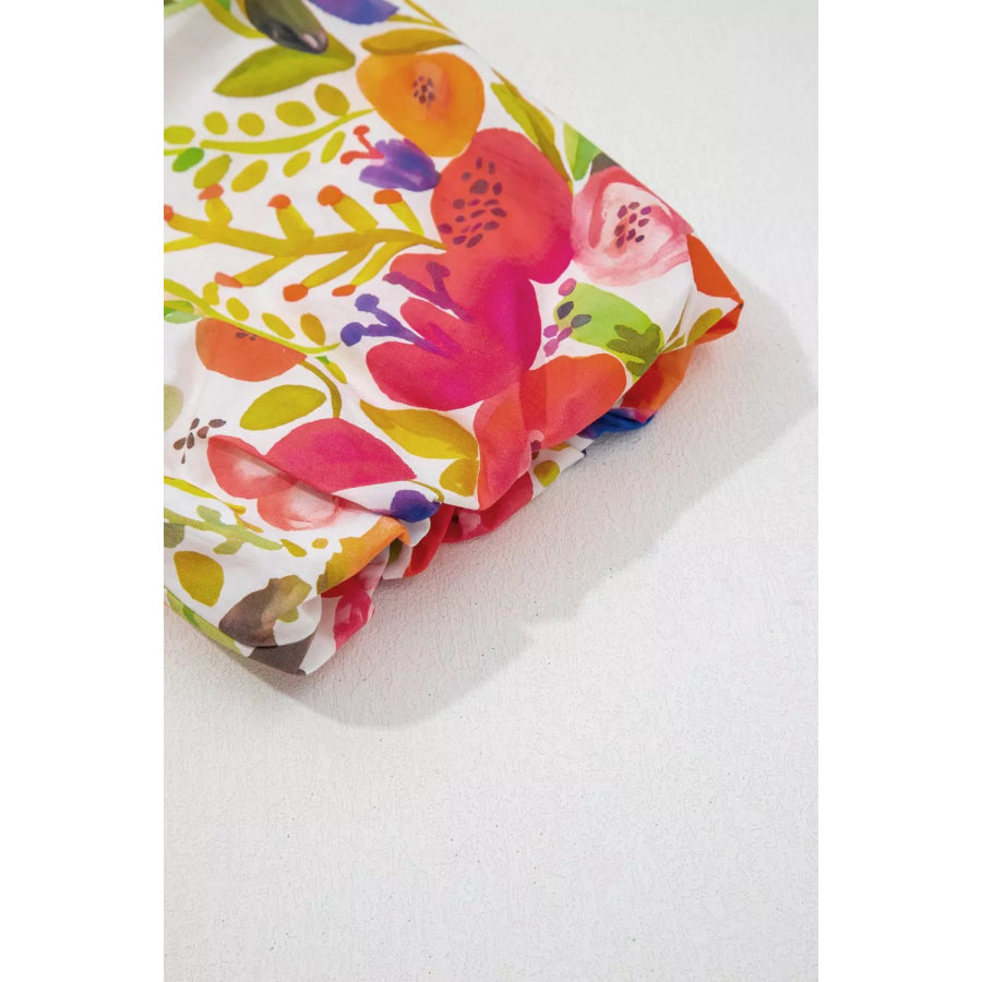 Floral Print Tiered Mini Dress Apparel and Accessories